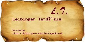 Leibinger Terézia névjegykártya